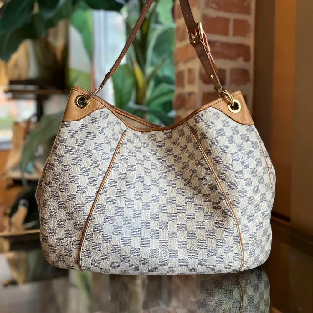 LOUIS VUITTON Galliera GM Damier Azur Canvas Hobo Bag